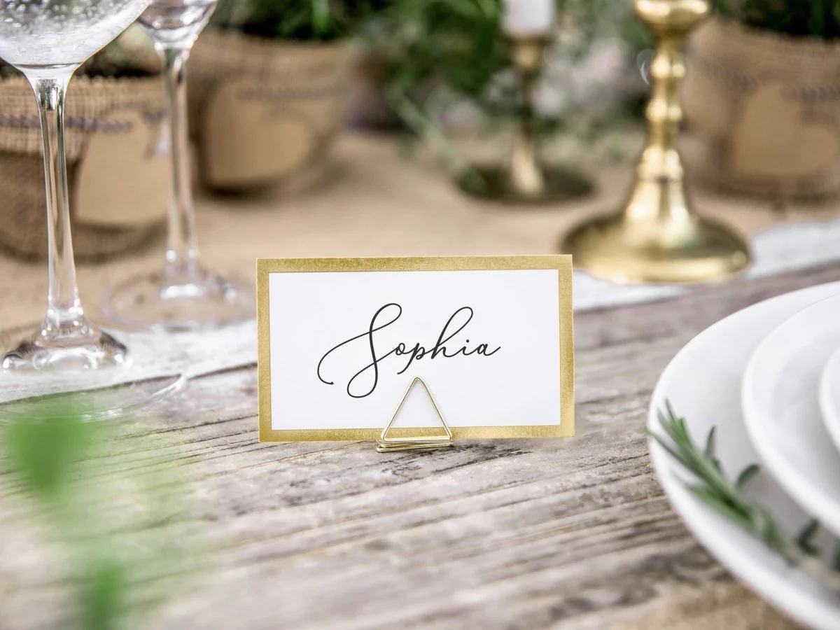 Naamkaartjes Goud Lijst 9,5cm 10st - Image 3