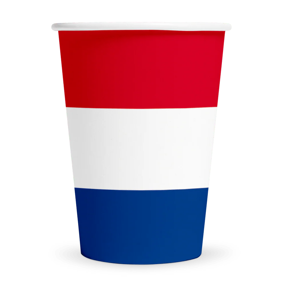 Nederland Bekers Rood Wit Blauw 210ml 8st