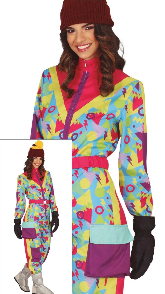 Neon 80S Skipak Blauw Geel Dames - Image 6