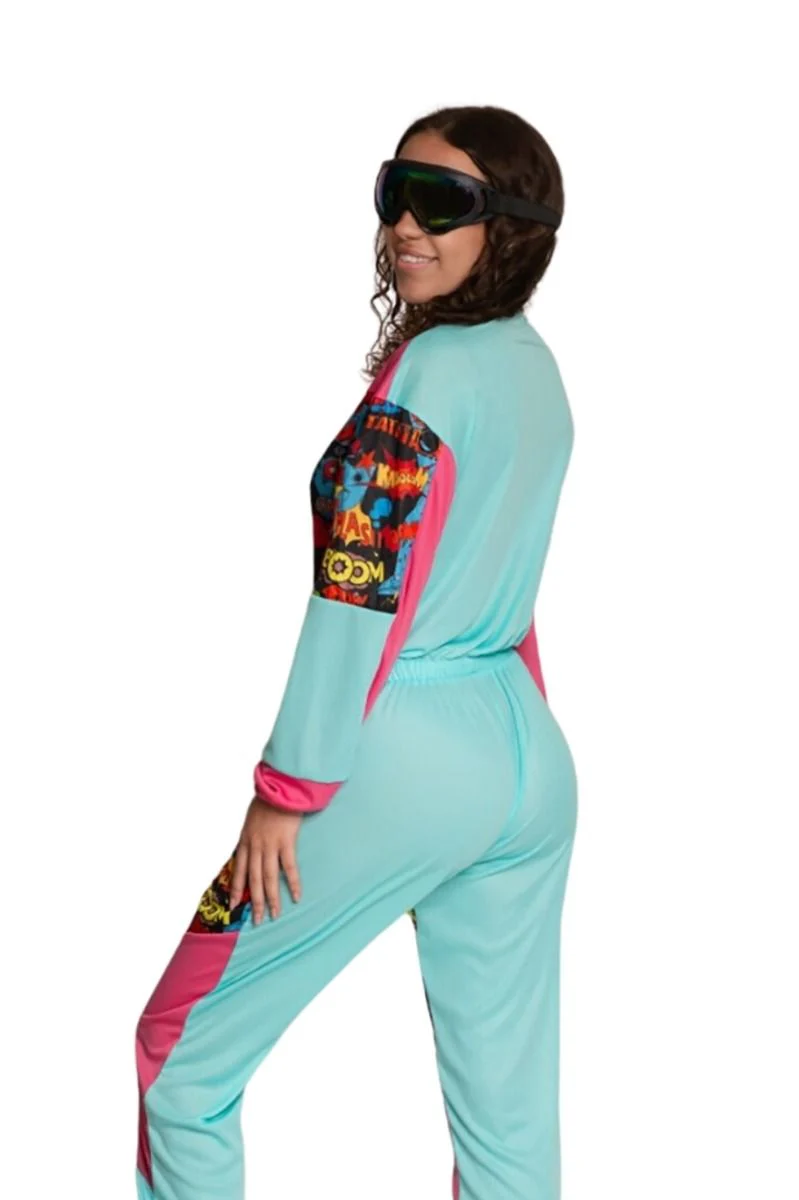 Neon 80S Skipak Gekleurd Comic Met Bril - Image 6