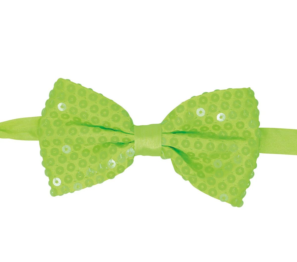 Neon Groene Strik Glitter 13cm - Image 2