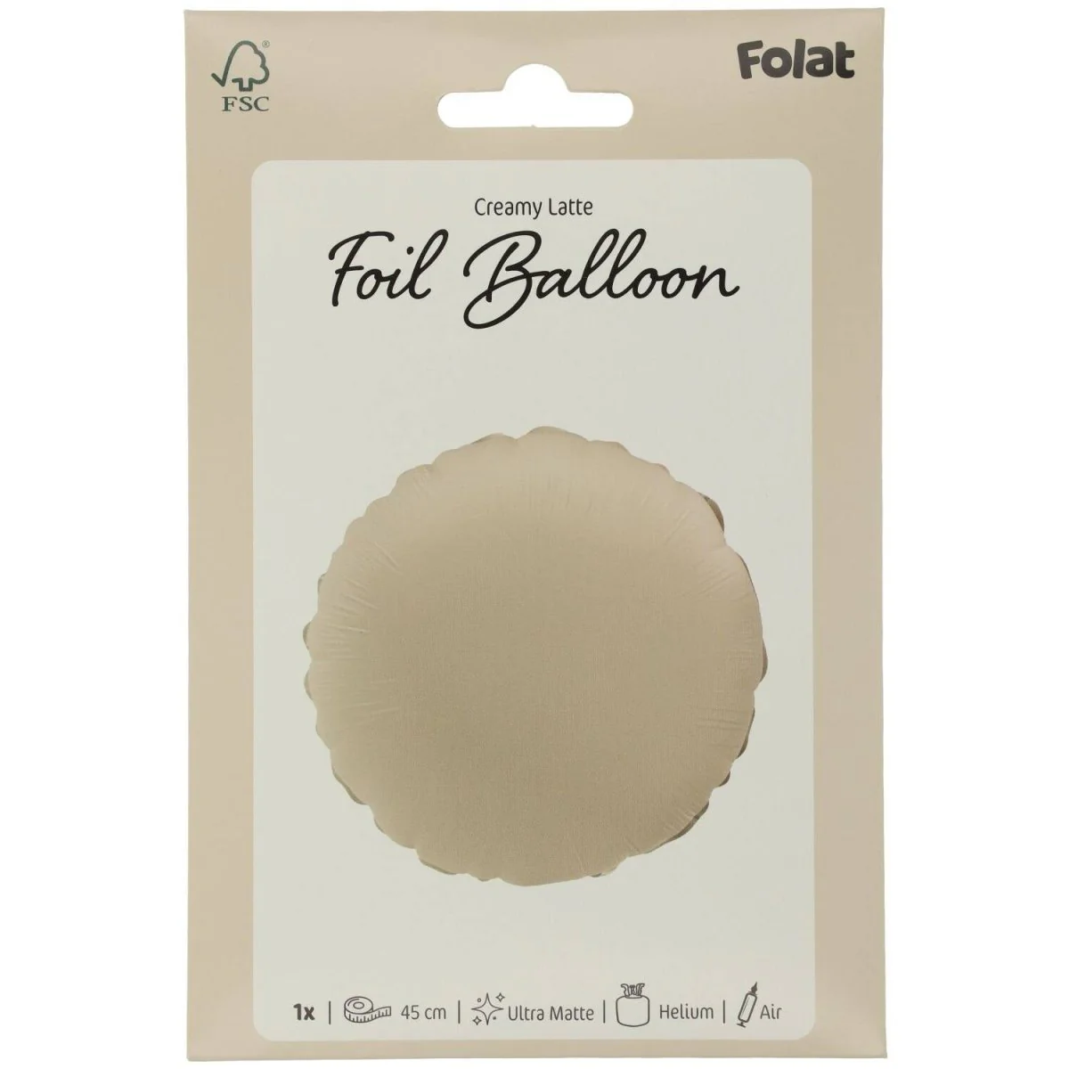 Nude Helium Ballon Rond Leeg 45cm - Image 2