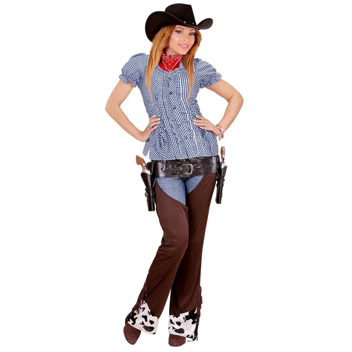 Oktoberfest Blouse Blauw Wit Dames - Image 4