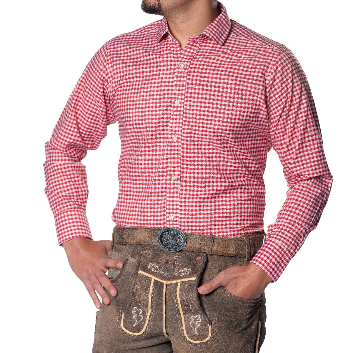 Oktoberfest Blouse Rood Heren - Image 3