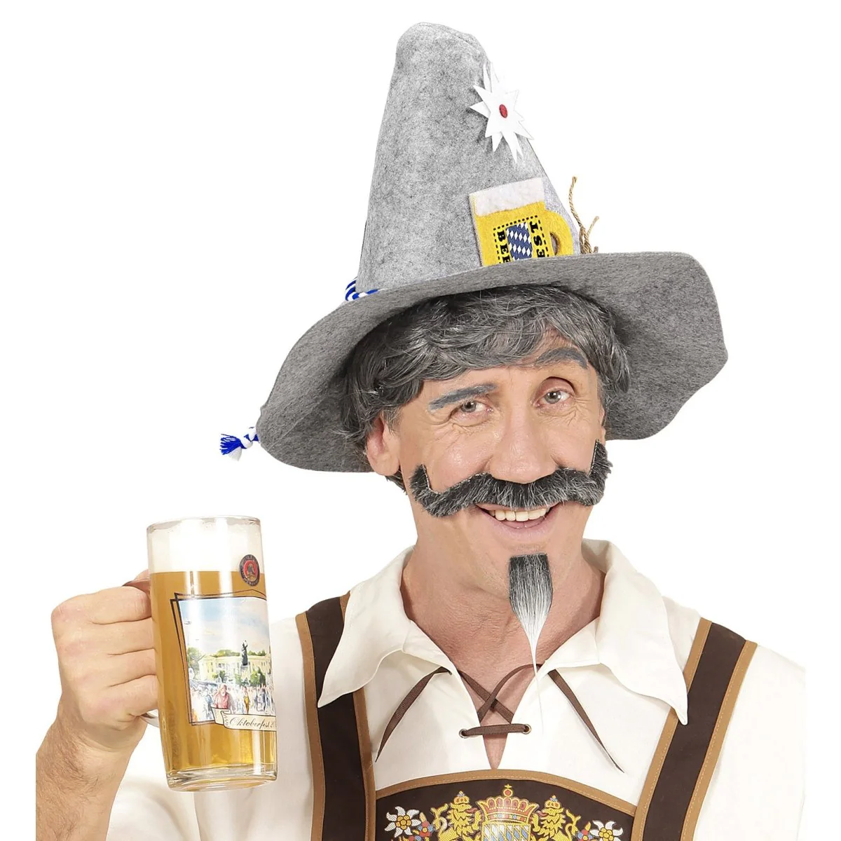 Oktoberfest Hoed Tiroler Met Edelweiss En Bierpul - Image 3