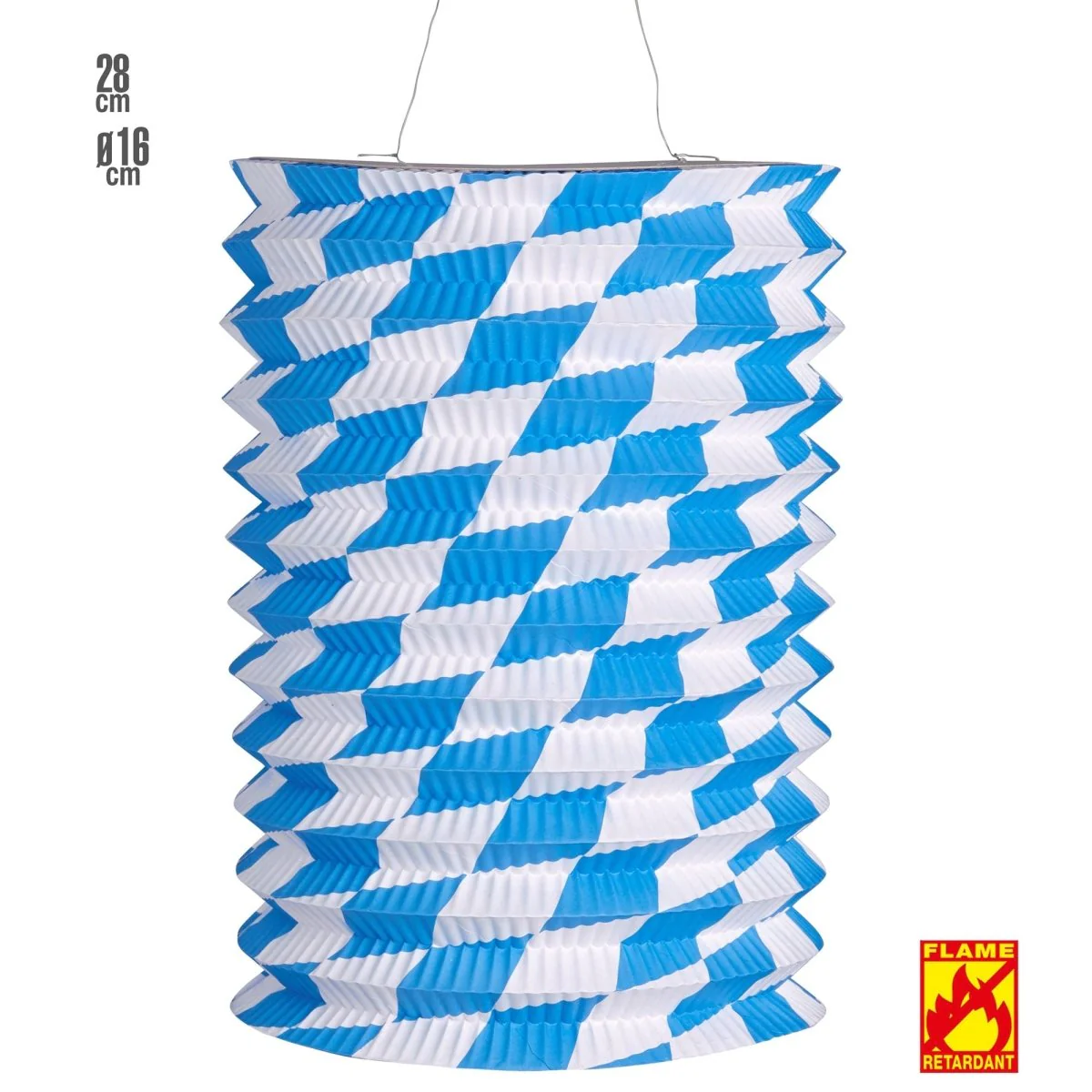 Oktoberfest Lampion Blauw Wit