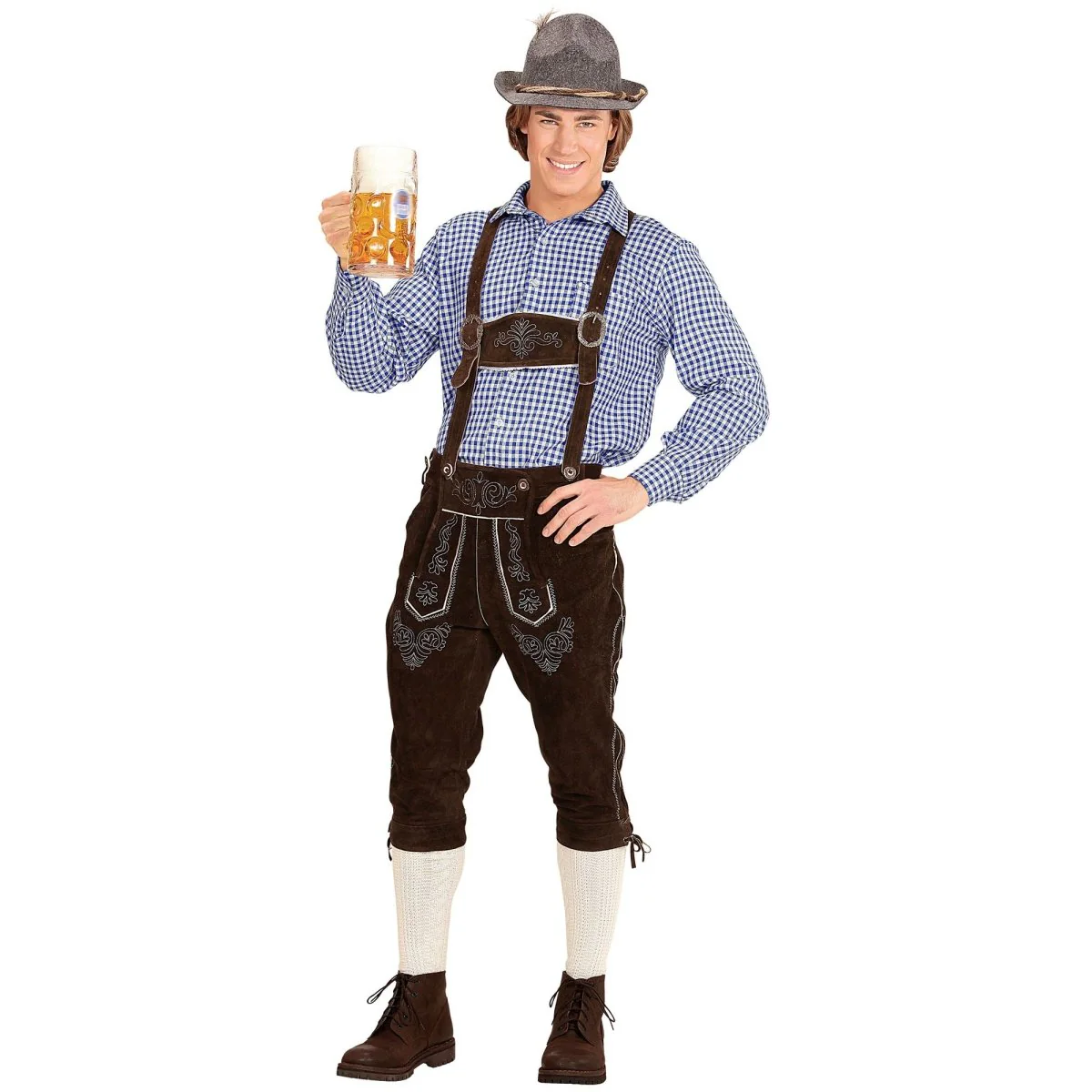 Oktoberfest Shirt Blauw Wit Heren - Image 3