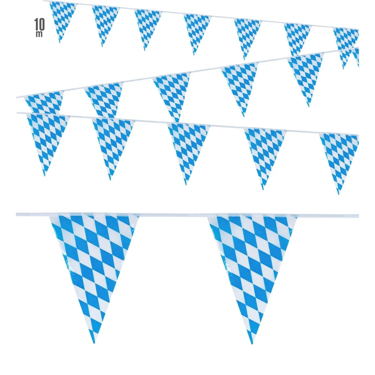 Oktoberfest Slinger Blauw Wit 10m