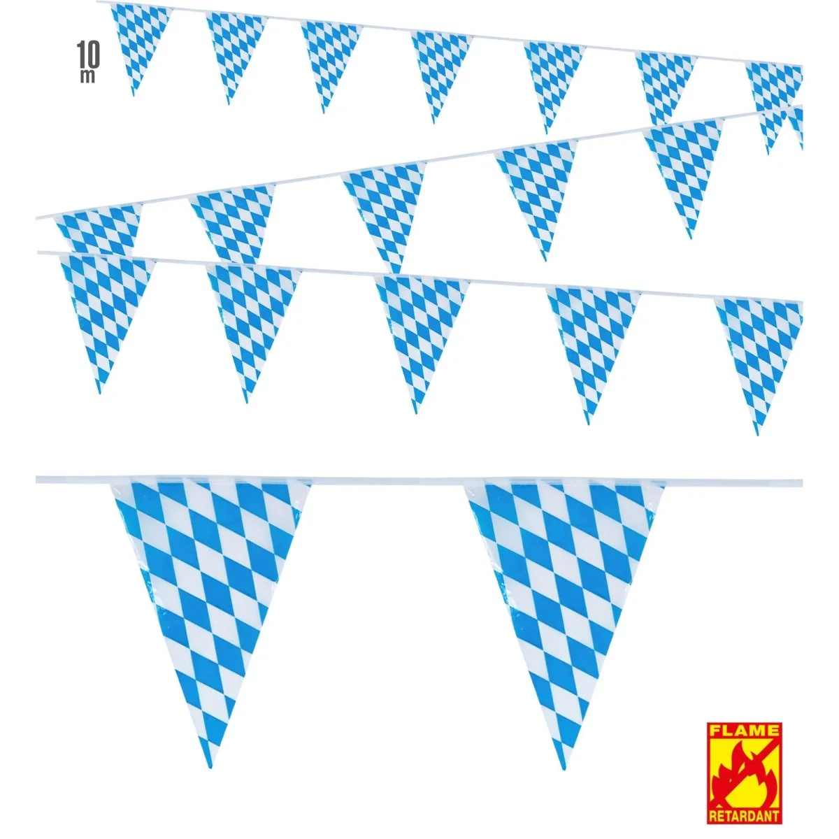 Oktoberfest Slinger Blauw Wit 6m