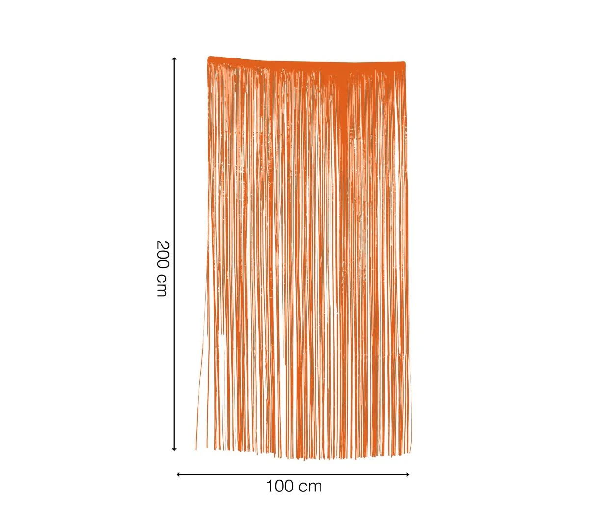 Oranje Deurgordijn Folie 2m - Image 2