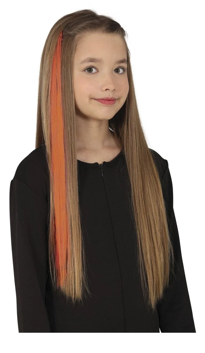 Oranje Hair Extension 50cm 3st - Image 4