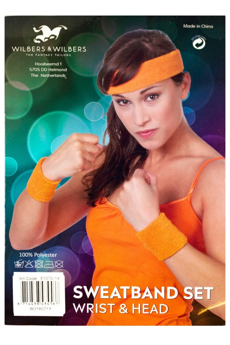 Oranje Zweetbandjes Set - Image 4