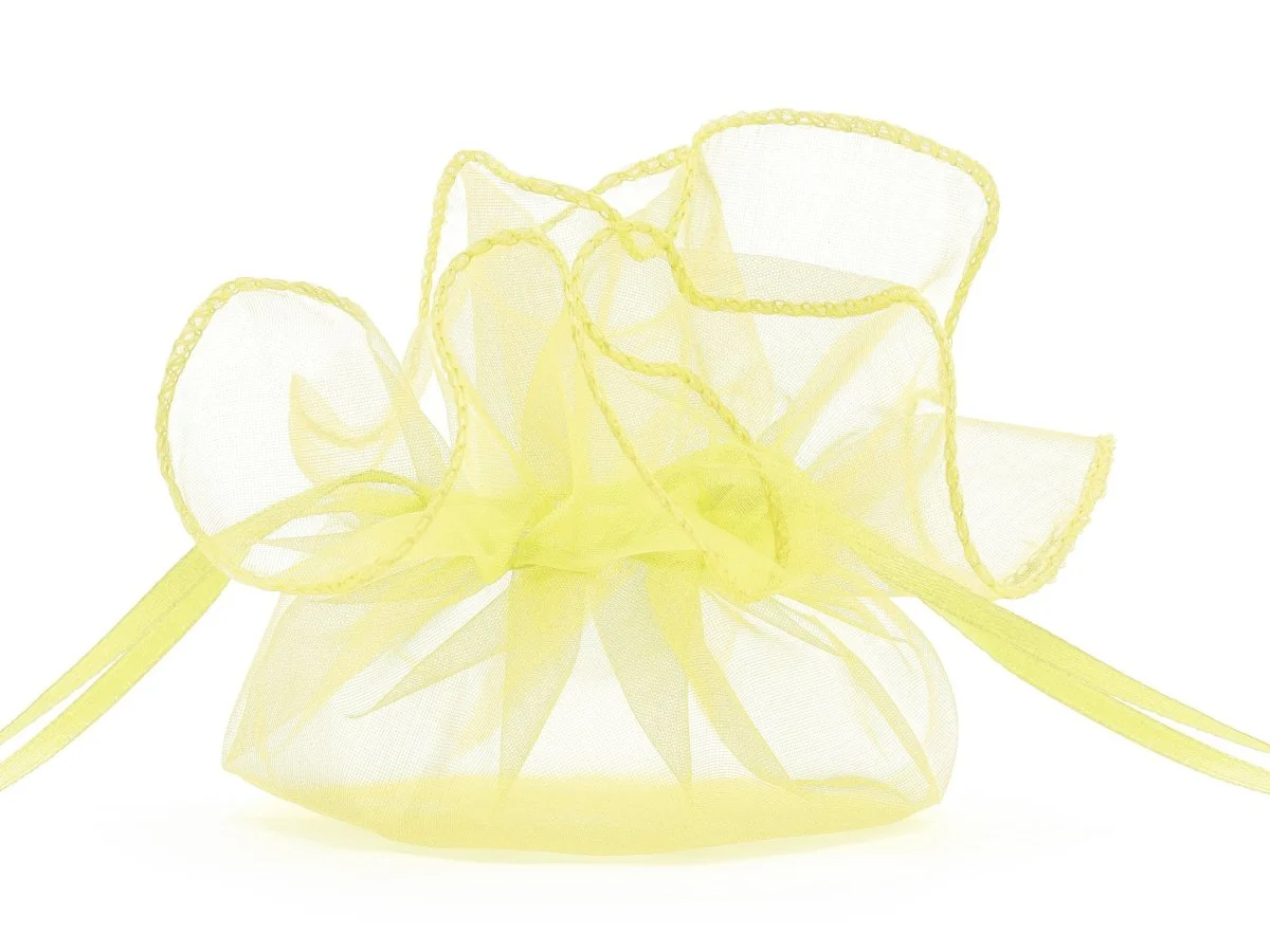 Organza Zakjes Lichtgeel 26cm 20st
