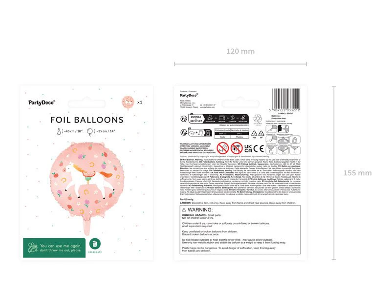 Paard Helium Ballon Leeg 45cm - Image 3
