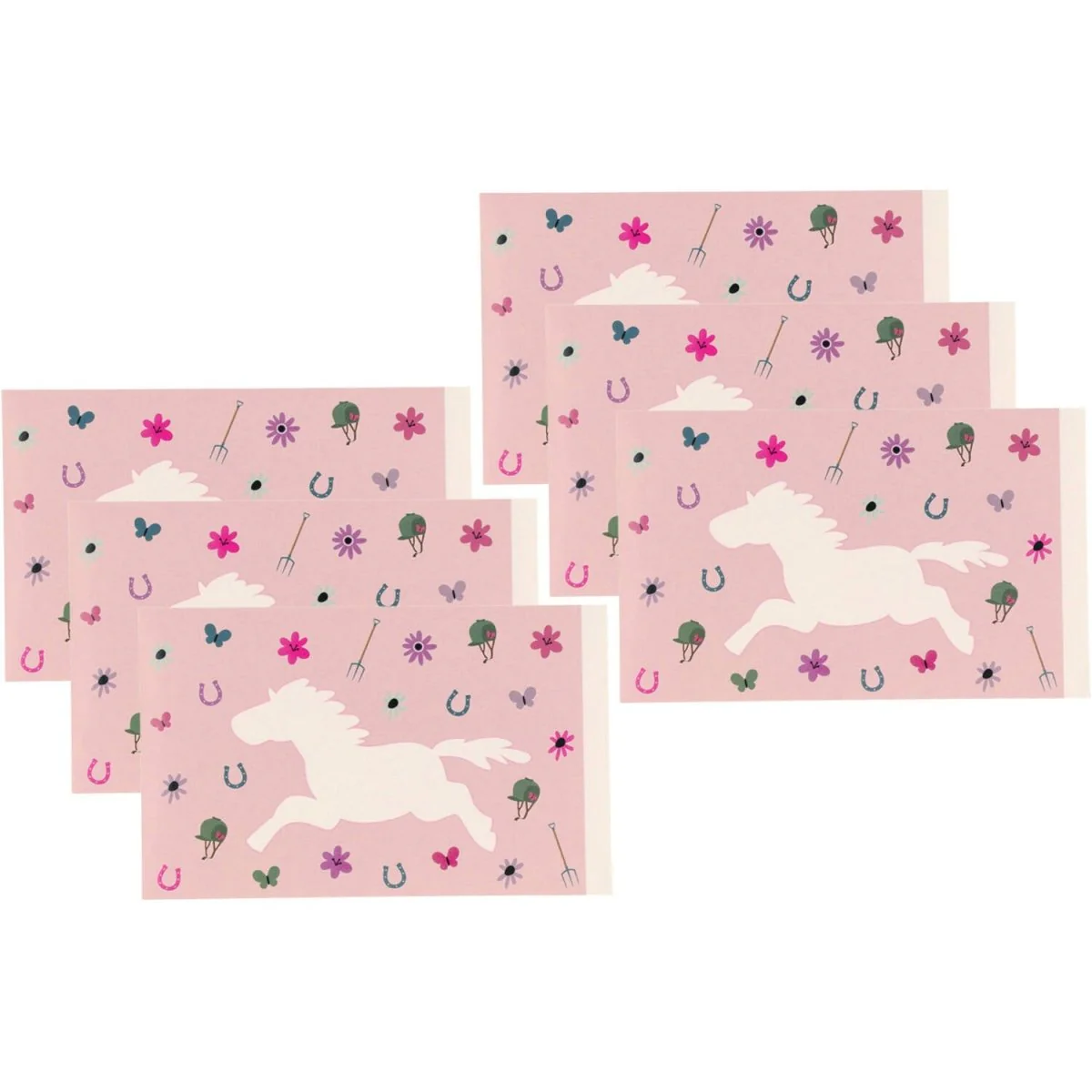 Paard Stickers Bellenblaas 6st - Image 2