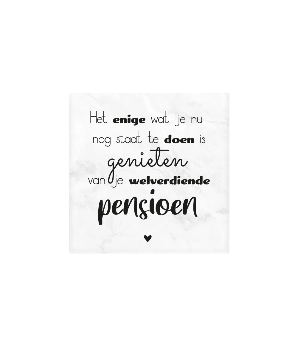 Pensioen Onderzetter 10cm