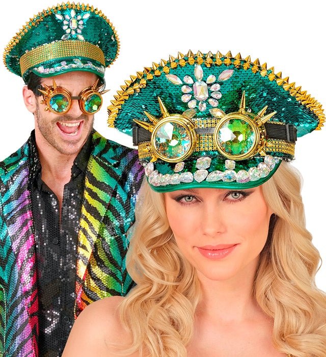 Pet Gespijkerd Met Juwelen Gespijkerde Kaleidoscoop bril - Image 5