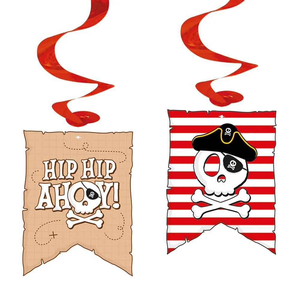 Piraat Hangspiralen Hip Hip Ahoy 4 delig
