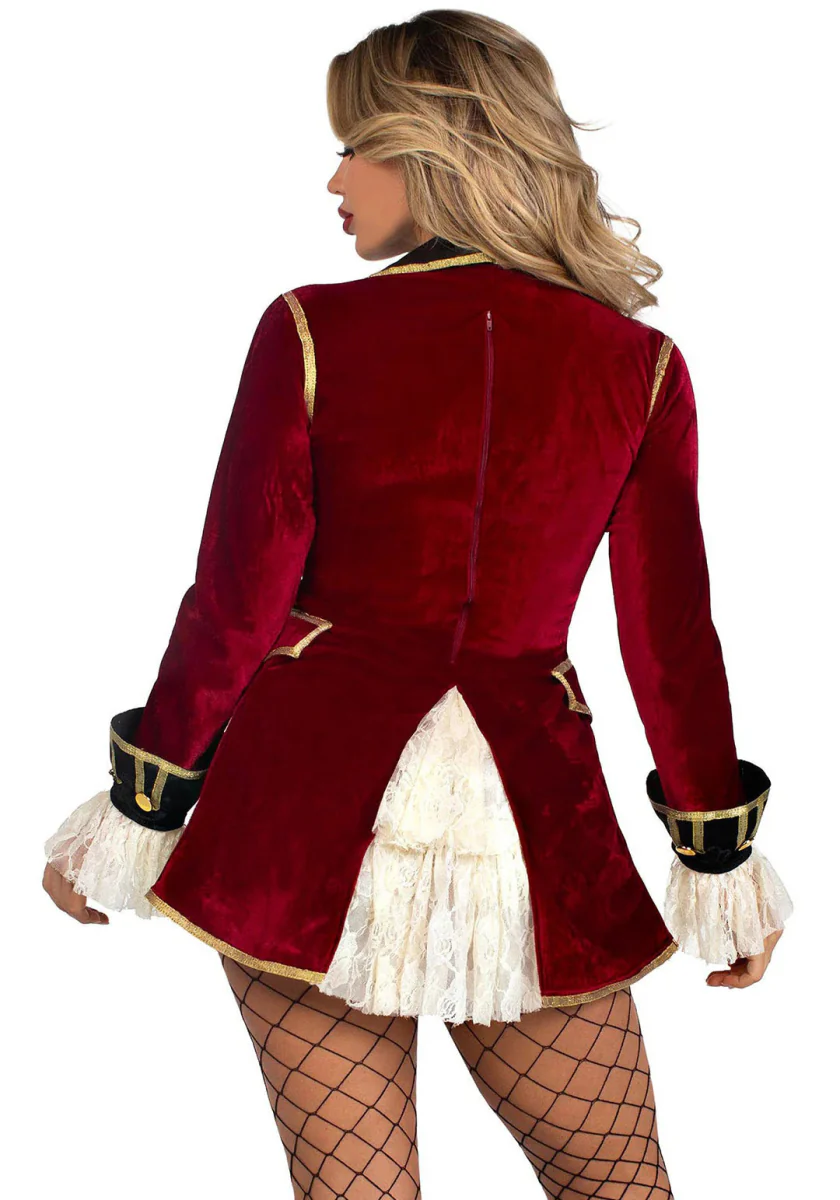 Piraat Jurk Bordeaux Rood Dames Leg Avenue - Image 3