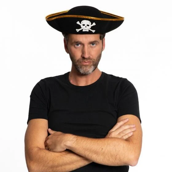 Piratenhoed Goud Zwart - Image 3