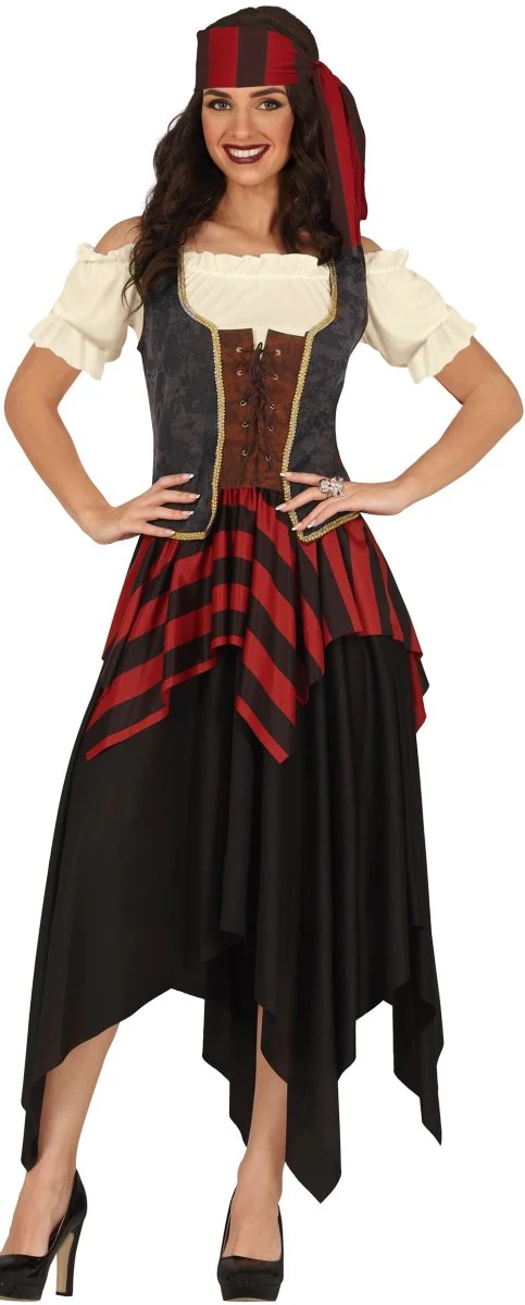 Piratenpak Rood Bruin Dames