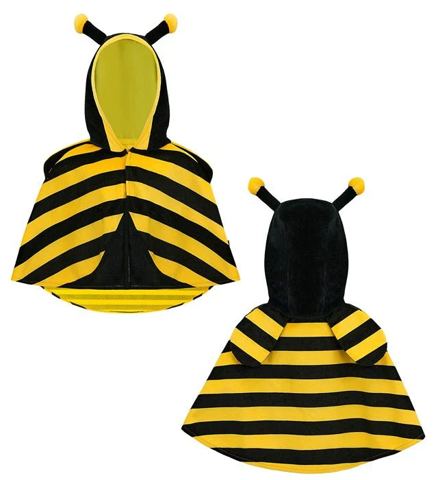 Pluche Poncho met muts Bij - Image 2