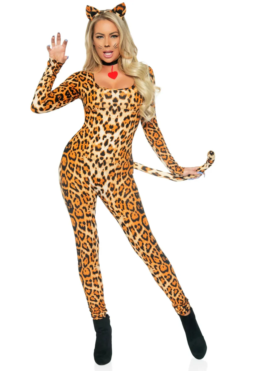 Poema Catsuit Oranje Dames Leg Avenue - Image 4