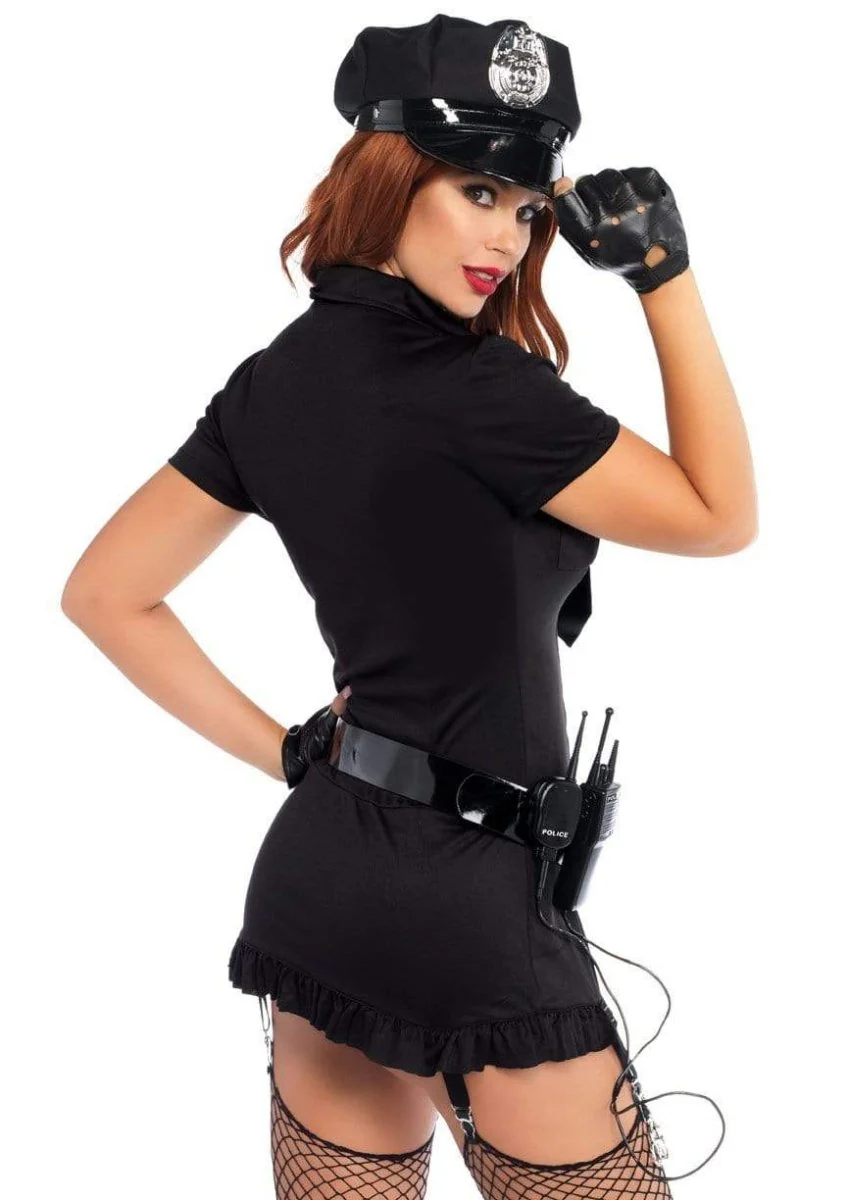 Politie Jurk Zwart Dames Dirty Cop Leg Avenue - Image 3