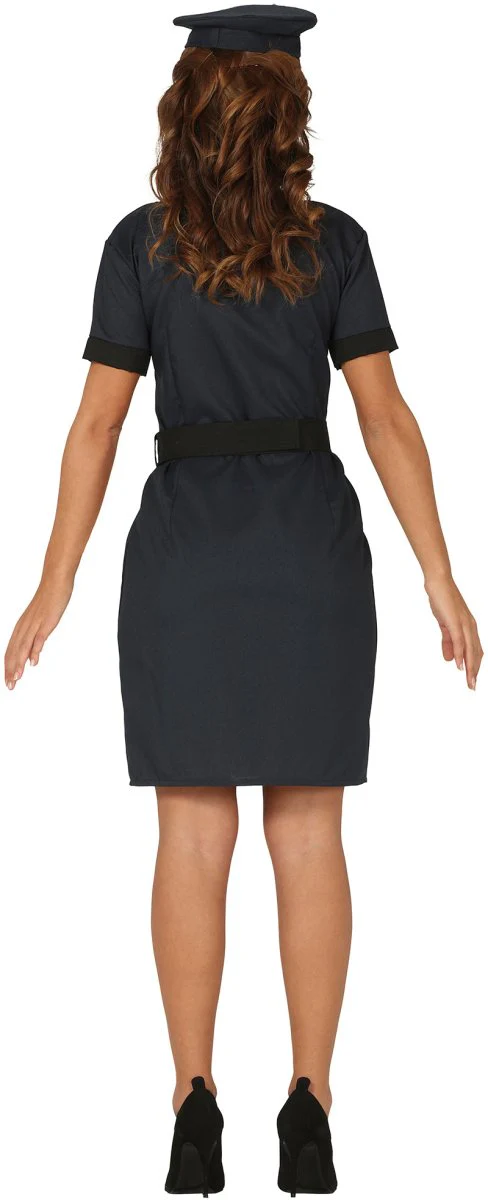 Politie Kostuum Dames Jurk Donkerblauw - Image 2