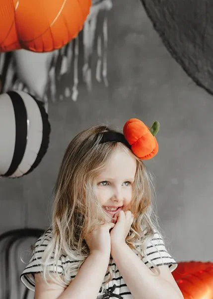 Pompoen Haarband Zwart Oranje - Image 2