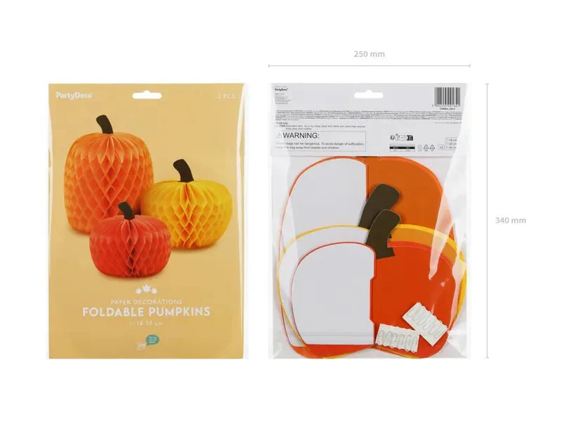 Pompoen Honeycombs Oranje 3 delig - Image 2