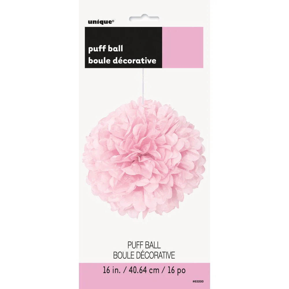 Pompon Lichtroze 40cm - Image 2