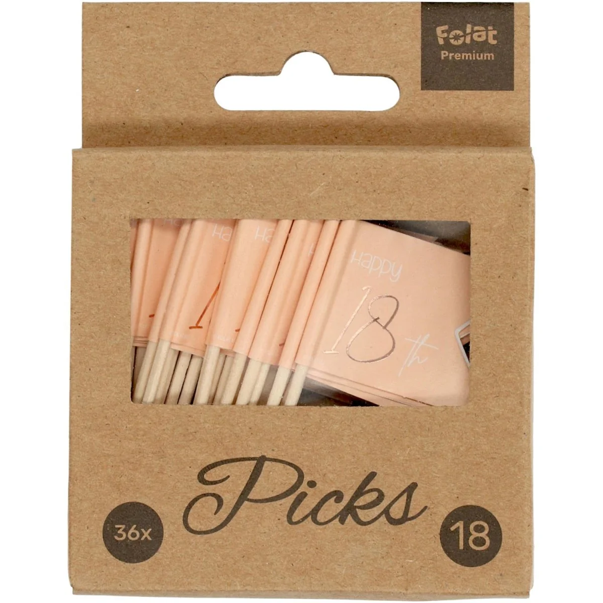 Prikkers 18 Jaar Rose Goud 6,5cm 36st - Image 2