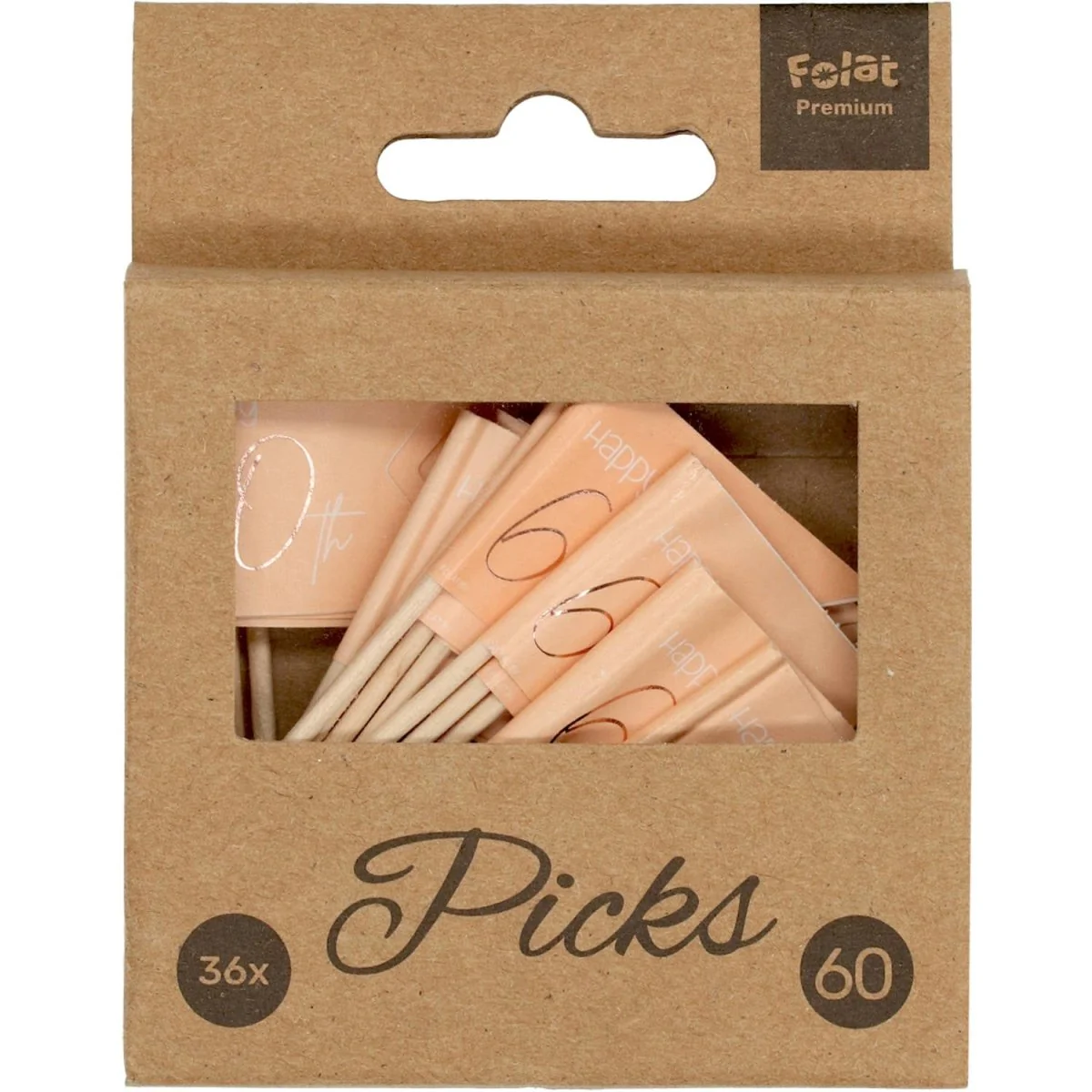 Prikkers 60 Jaar Rose Goud 6,5cm 36st - Image 2