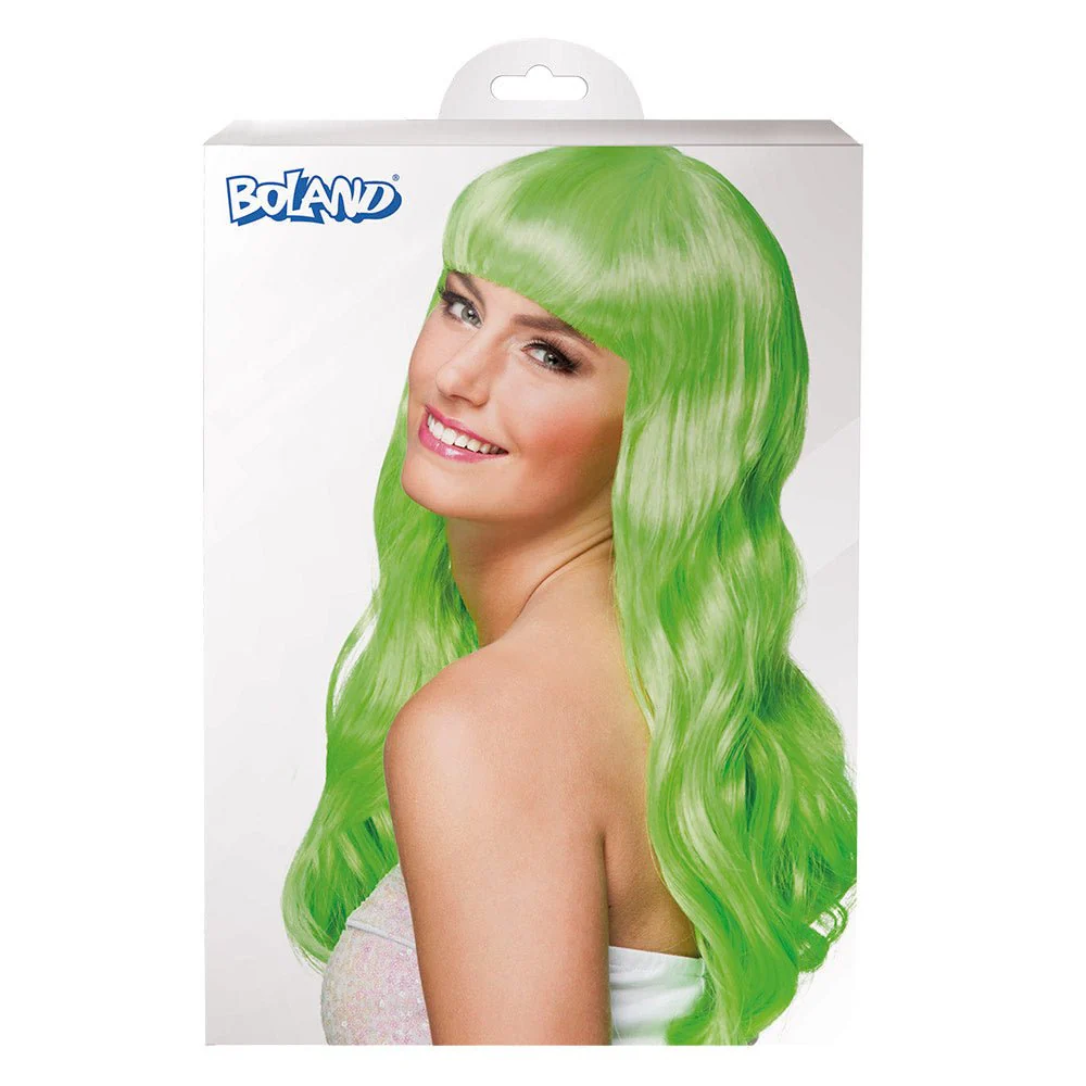 Pruik Lang Haar Lime Groen - Image 2