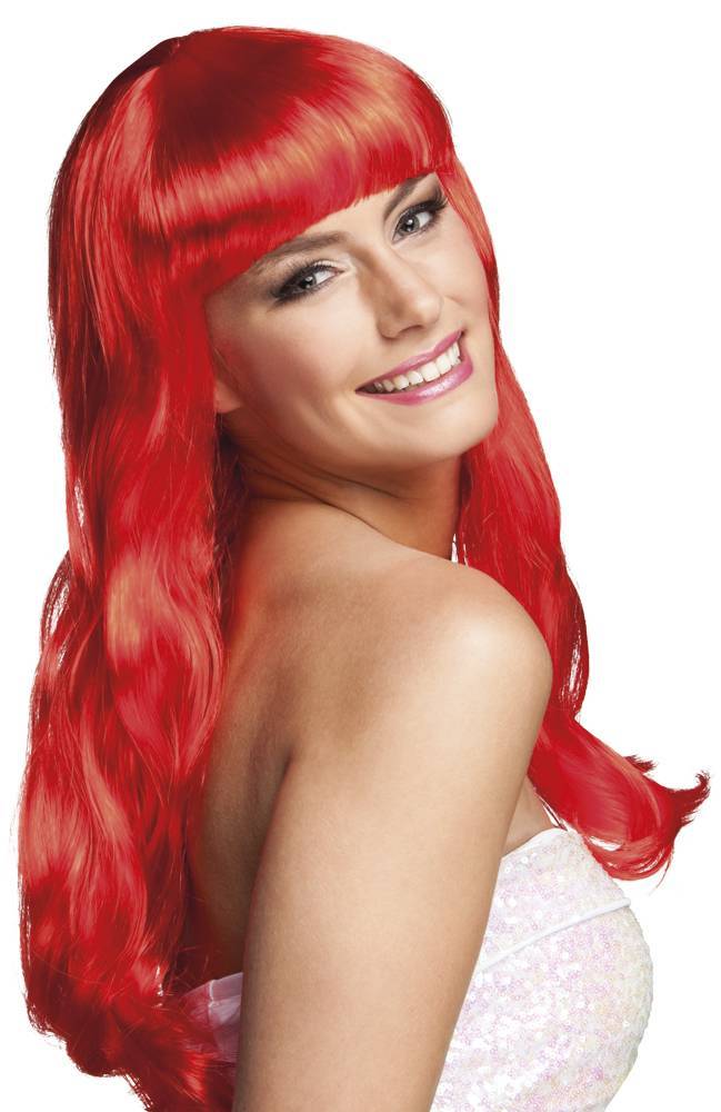 Pruik Lang Haar Rood