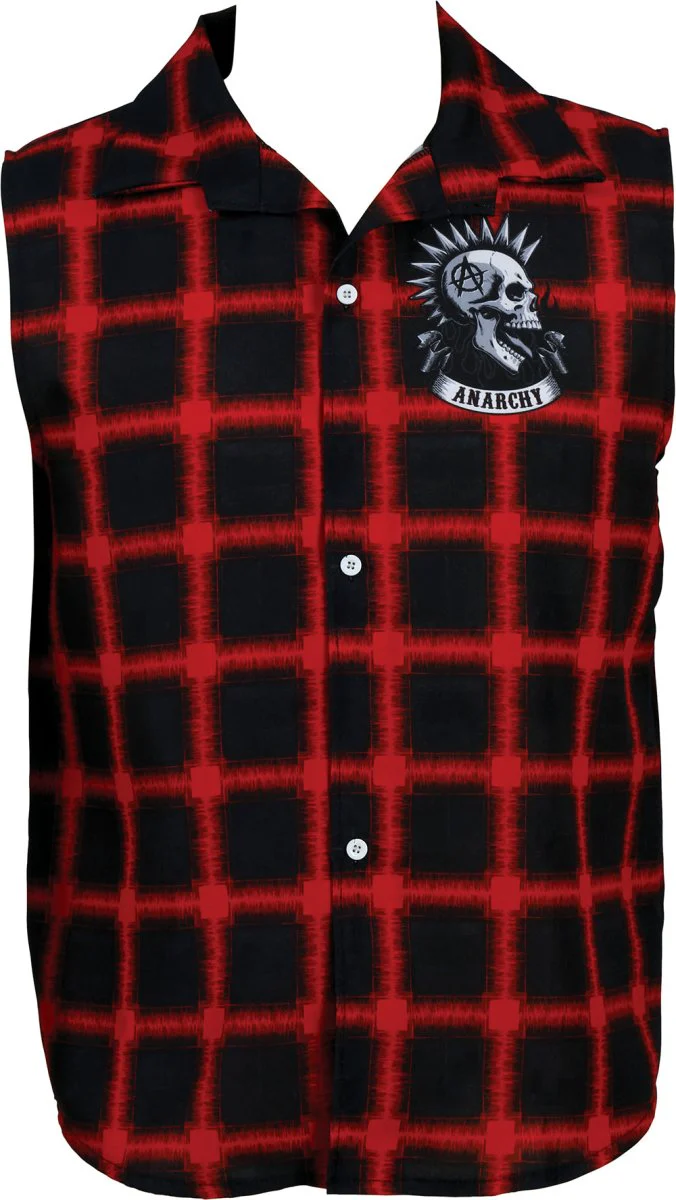 Punk Vest Rood Zwart - Image 2