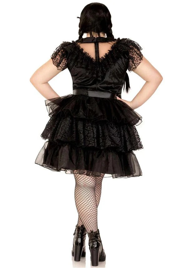 Raving Rebel Wednesday Jurk Dames Plus Size Leg Avenue - Image 4