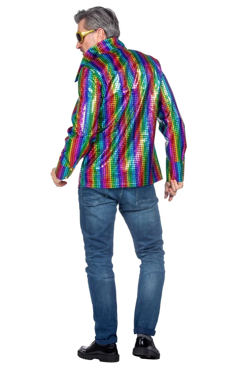 Regenboog Blouse Heren Metallic - Image 3
