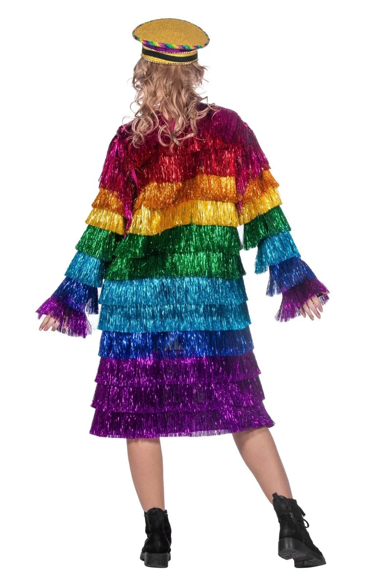 Regenboog Jas Dames Tinsel Lang - Image 3