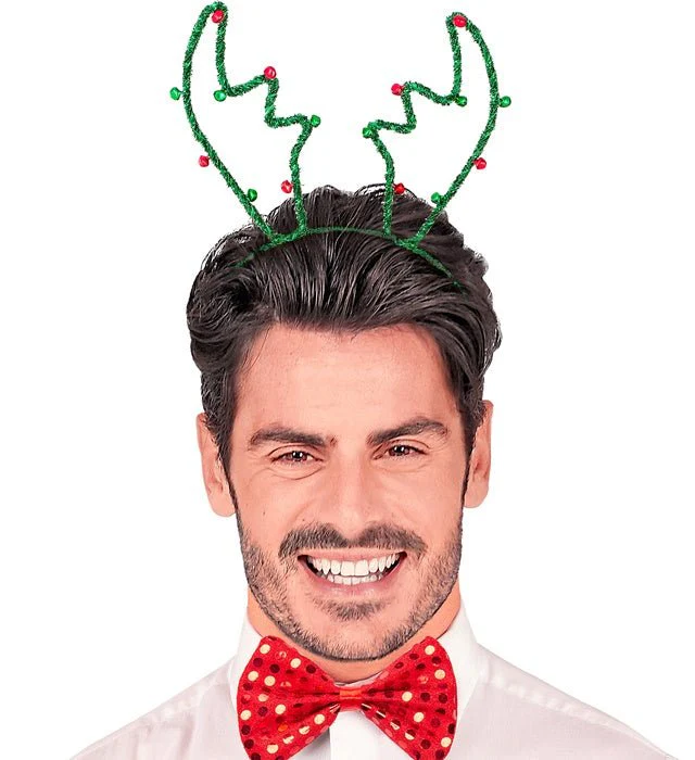 Rendier Haarband Rood Groen - Image 3