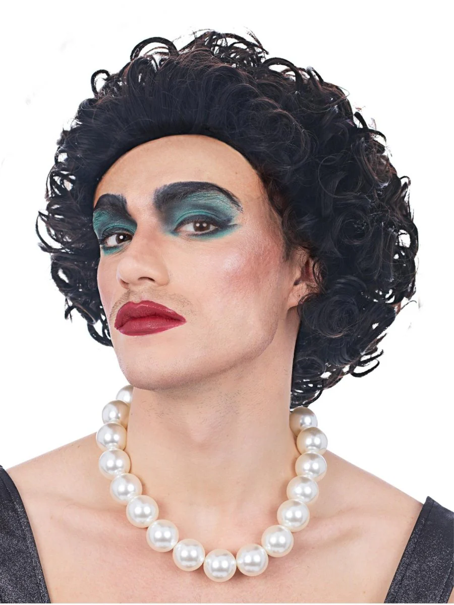 Rocky Horror Pruik Bruin Frank N. Furter