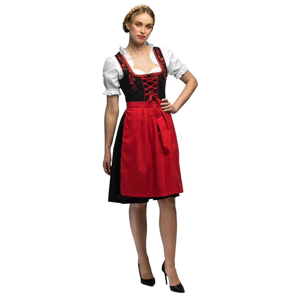 Rode Dirndl Jurk Oktoberfest Frau Fischer