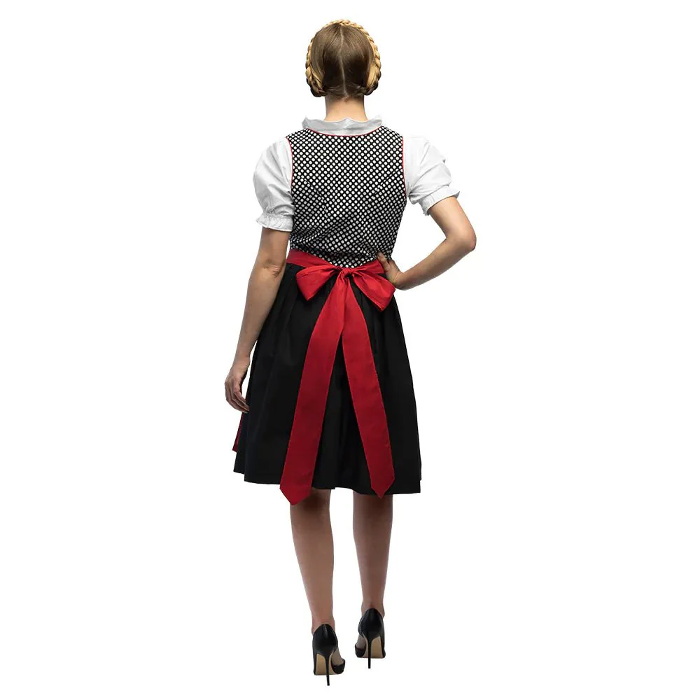 Rode Dirndl Jurk Oktoberfest Grijs Frau - Image 3