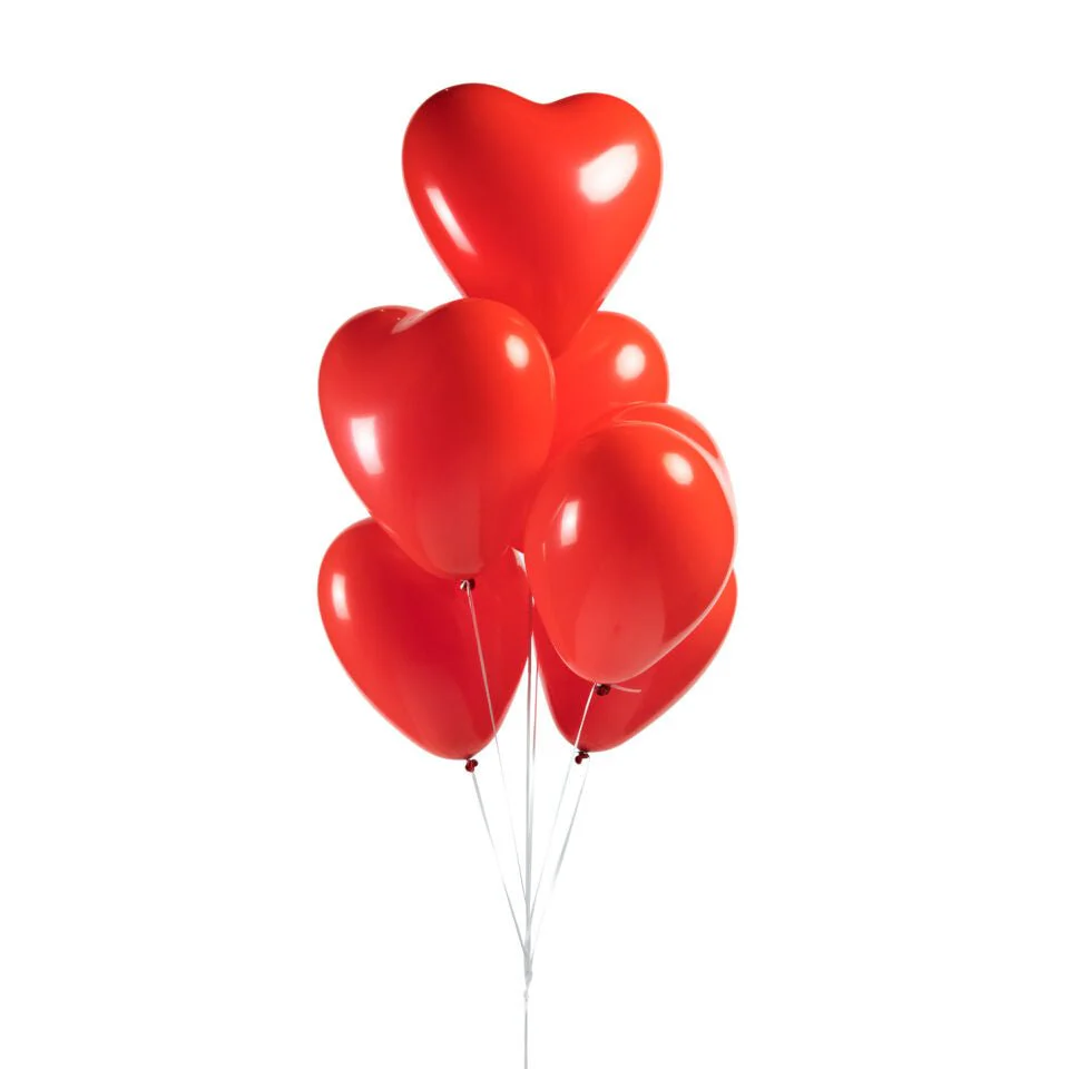 Rode Hartjes Ballonnen 30cm 6st - Image 2