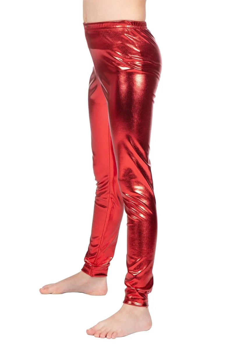 Rode Legging Kind Metallic - Image 3