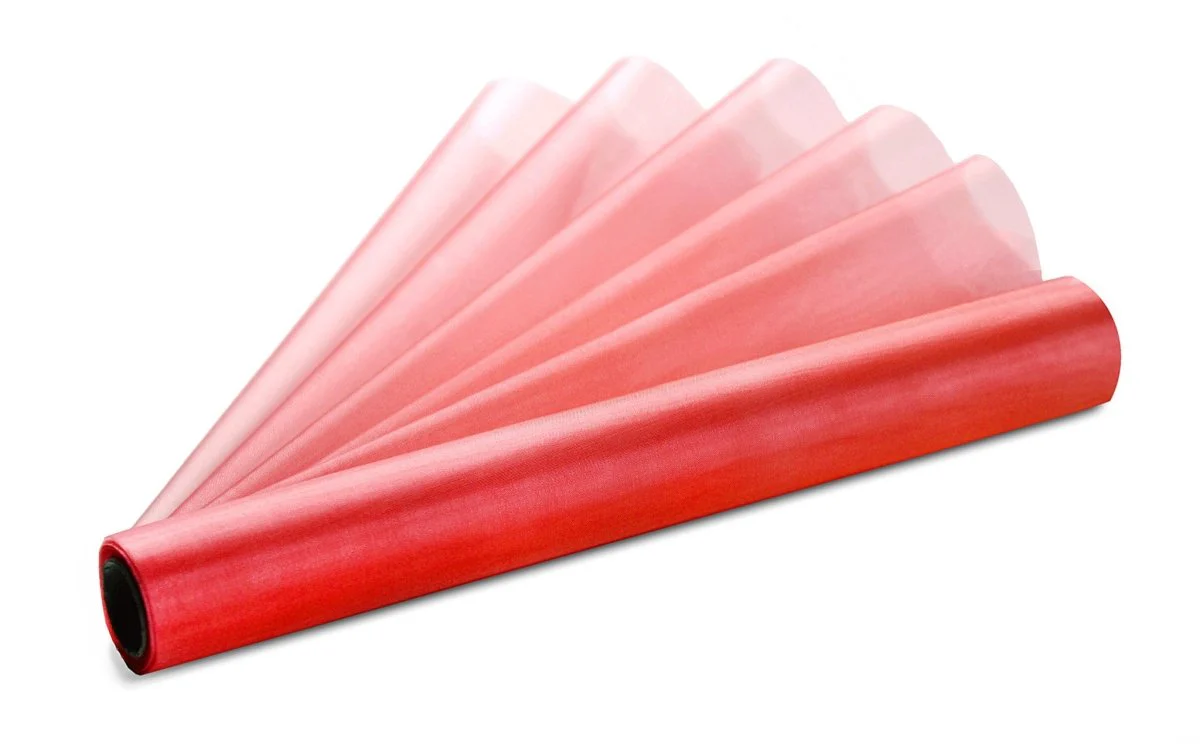 Rode Organza Stof 16cm 9m