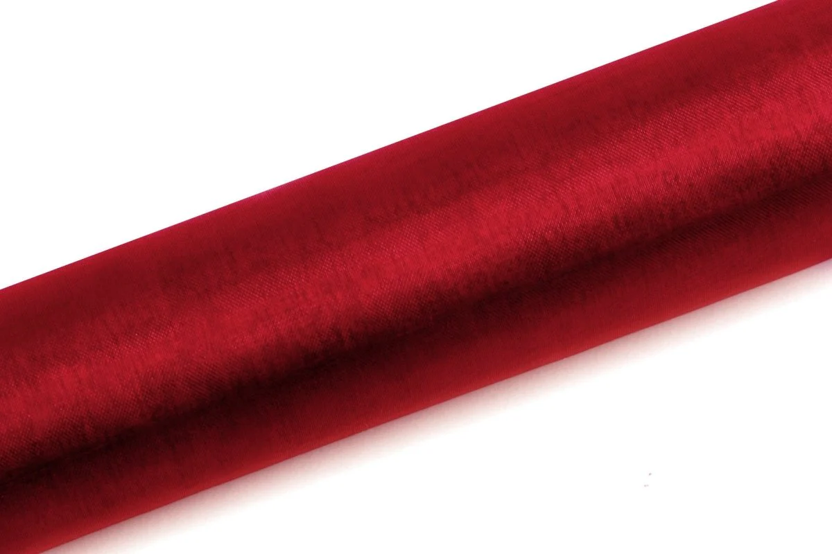 Rode Organza Stof 16cm 9m - Image 2