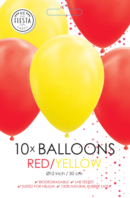 Rood Gele Ballonnen 30cm 10st - Image 2