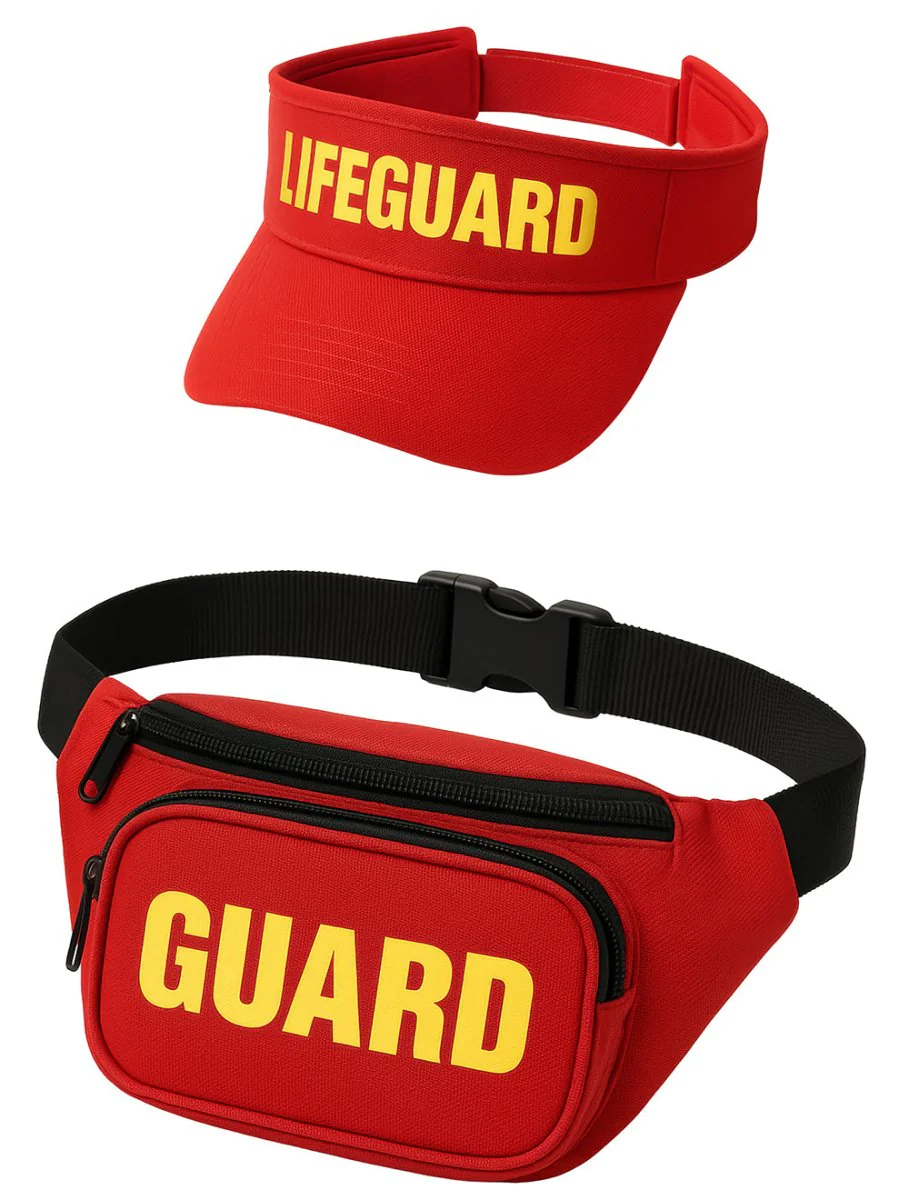 Rood Gele Verkleedset Lifeguard 2 delig - Image 2